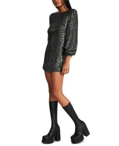 Steve Madden Women's Delorean Sparkling Puff-Sleeve Mini Dress -VINCE CAMUTO Shop 23022206 fpx