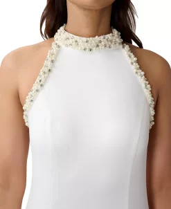 Adrianna Papell Women's Embellished Mock-Neck Fit & Flare Dress 6 Adrianna Papell Women's Embellished Mock-Neck Fit & Flare Dress -VINCE CAMUTO Shop 23033679 fpx