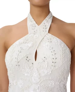 Adrianna Papell Women's Halter-Neck Sleeveless Embellished Gown -VINCE CAMUTO Shop 23033827 fpx