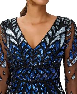 Adrianna Papell Women's Beaded V-Neck Sheath Dress -VINCE CAMUTO Shop 23034295 fpx