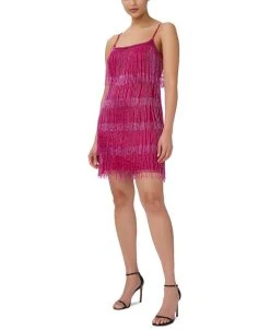 Adrianna Papell Women's Beaded Fringe Shift Dress