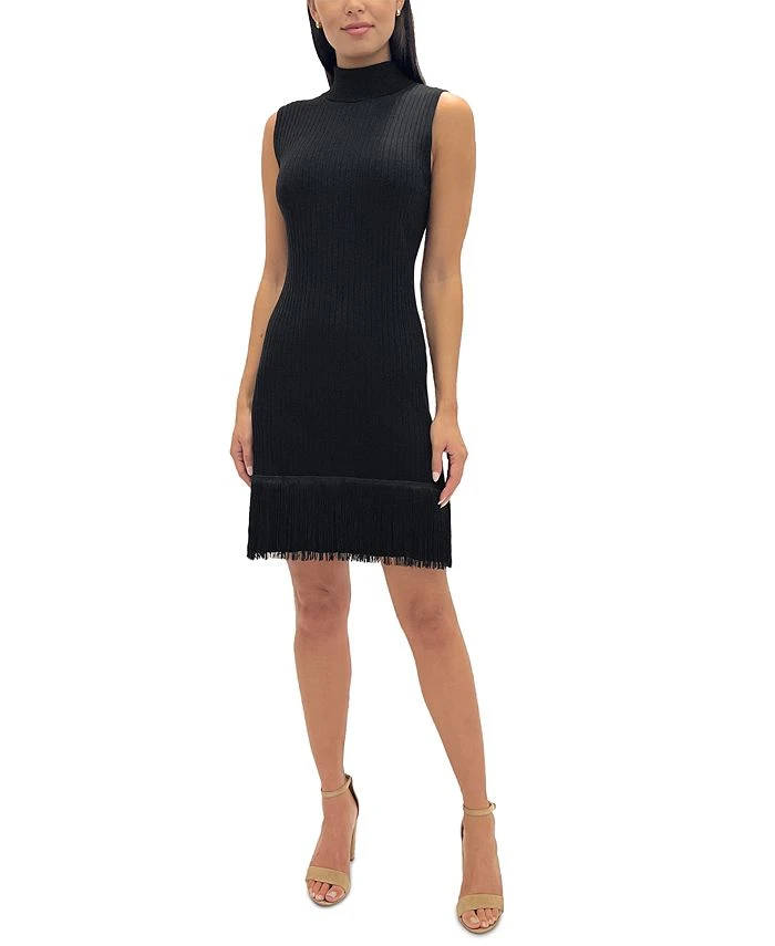 Sam Edelman Women's Turtleneck Fringe-Hem Sweater Dress 1 Sam Edelman Women's Turtleneck Fringe-Hem Sweater Dress