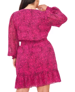 Vince Camuto Plus Size Smocked-Waist Fit & Flare Dress -VINCE CAMUTO Shop 23149497 fpx