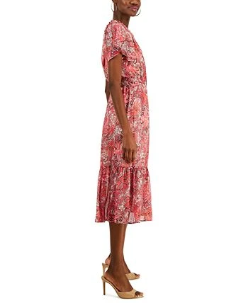 INC International Concepts Women's Paisley Flutter-Sleeve Midi Dress, Created For Macy's 3 INC International Concepts Women's Paisley Flutter-Sleeve Midi Dress, Created For Macy's - Image 3