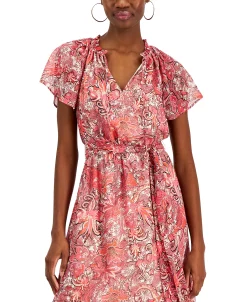 INC International Concepts Women's Paisley Flutter-Sleeve Midi Dress, Created For Macy's 8 INC International Concepts Women's Paisley Flutter-Sleeve Midi Dress, Created For Macy's -VINCE CAMUTO Shop 23219777 fpx
