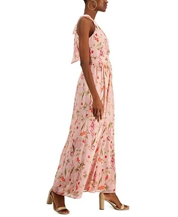 INC International Concepts Women's Floral-Print Halter-Neck Maxi Dress, Created For Macy's 3 INC International Concepts Women's Floral-Print Halter-Neck Maxi Dress, Created For Macy's - Image 3