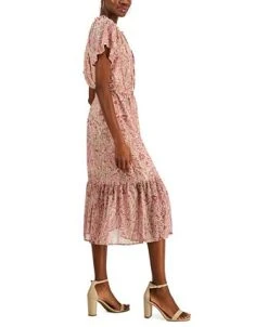 INC International Concepts Women's Paisley Flutter-Sleeve Midi Dress, Created For Macy's -VINCE CAMUTO Shop 23219833 fpx