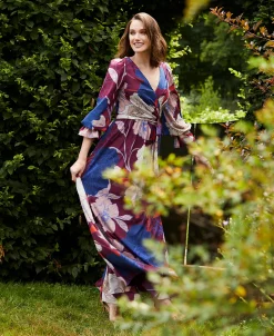 Adrianna Papell Women's Printed Tie-Waist Long-Sleeve Dress -VINCE CAMUTO Shop 23220471 fpx