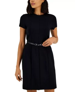 Alfani Women's Short-Sleeve Belted Dress, Created For Macy's -VINCE CAMUTO Shop 23247452 fpx