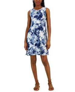 Style & Co Women's Printed Sleeveless Flip-Flop Dress, Created For Macy's
