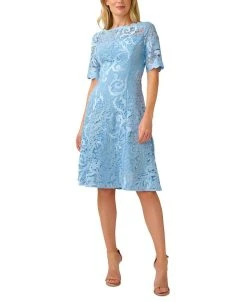 Adrianna Papell Lace Fit & Flare Dress