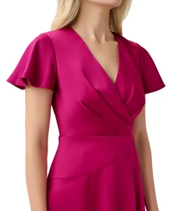 Adrianna Papell Women's Draped Flutter-Sleeve Dress -VINCE CAMUTO Shop 23334635 fpx