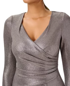 Adrianna Papell Women's Metallic Jersey Ruched Gown -VINCE CAMUTO Shop 23335065 fpx