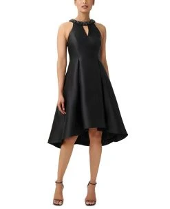 Adrianna Papell Women's Beaded Mikado Fit & Flare Dress