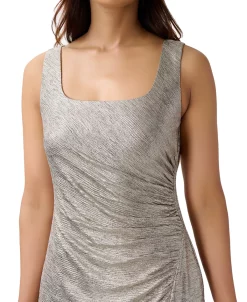 Adrianna Papell Women's Metallic Ruched Square-Neck Gown -VINCE CAMUTO Shop 23350023 fpx