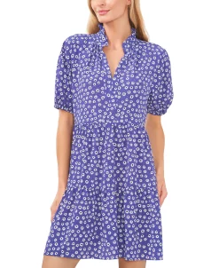 CeCe Women's Tiered V-Neck Baby Doll Dress -VINCE CAMUTO Shop 23411974 fpx