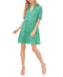 CeCe Women's Tiered V-Neck Baby Doll Dress -VINCE CAMUTO Shop 23412021 fpx