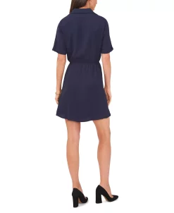 Vince Camuto Women's Collared V-neck Short Sleeve Wrap Dress -VINCE CAMUTO Shop 23446195 fpx