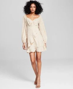 And Now This Women's Ruffled Pleated-Bust A-Line Dress