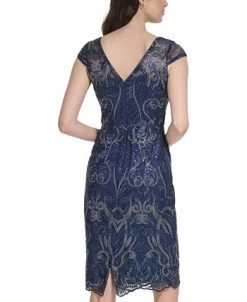 Vince Camuto Women's Embellished Cap-Sleeve Dress -VINCE CAMUTO Shop 23545679 fpx