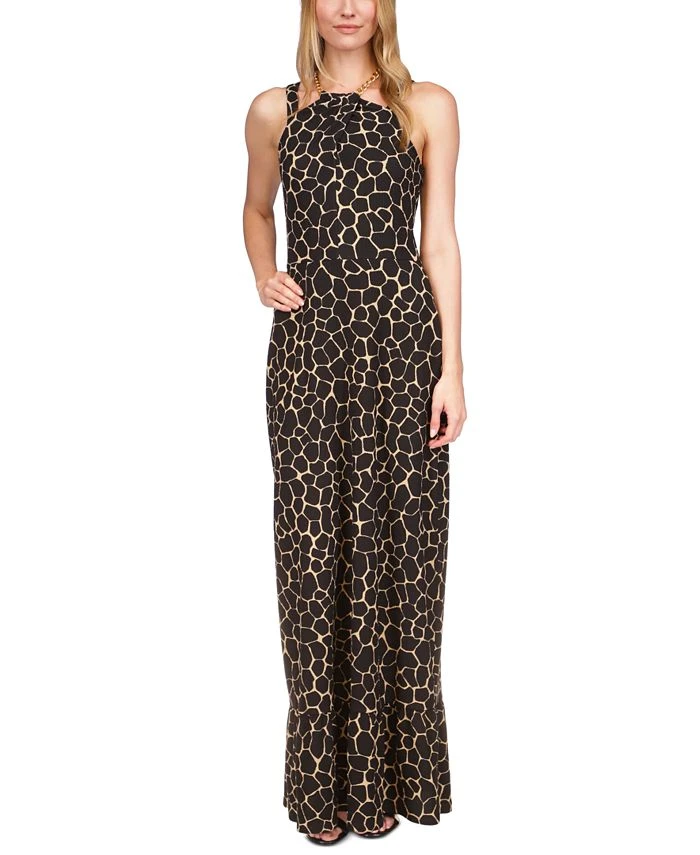 Michael Kors Women's Printed Necklace Maxi Dress 1 Michael Kors Women's Printed Necklace Maxi Dress