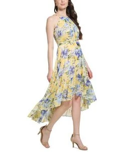 Vince Camuto Women's Printed Chiffon High-Low MidiDress -VINCE CAMUTO Shop 23567992 fpx