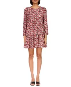 Sanctuary Women's Floral-Print Long-Sleeve Tiered Dress