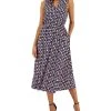 Anne Klein Women's Jenna Stand-Collar Sleeveless Dress