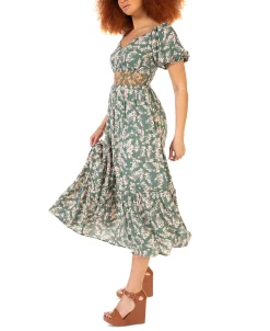 Black Tape Women's Short-Sleeve Smocked-Waist Tiered Maxi Dress 11 Black Tape Women's Short-Sleeve Smocked-Waist Tiered Maxi Dress -VINCE CAMUTO Shop 23625042 fpx