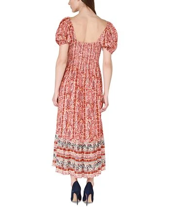 Black Tape Women's Short-Sleeve Smocked-Waist Tiered Maxi Dress 2 Black Tape Women's Short-Sleeve Smocked-Waist Tiered Maxi Dress - Image 2