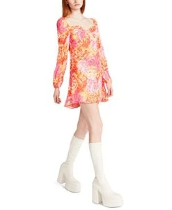 Steve Madden Women's Nicole Printed Sweetheart-Neck Mini Dress -VINCE CAMUTO Shop 23642089 fpx