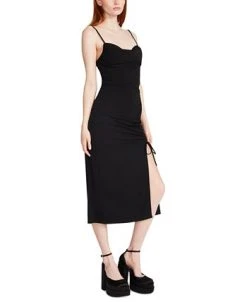 Steve Madden Women's Solid Mica Ruched-Slit Midi Dress -VINCE CAMUTO Shop 23642148 fpx