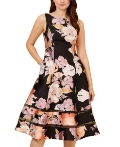Adrianna Papell Women's Sleeveless Floral A-Line Dress -VINCE CAMUTO Shop 23685130 fpx