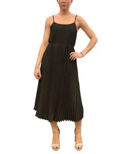 Sam Edelman Pleated Chiffon Sleeveless A-Line Dress