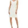 Anne Klein Women's Tweed Sleeveless V-Neck Sheath Dress