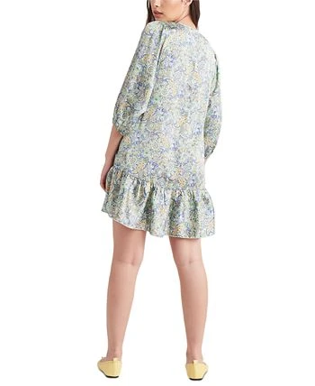 Black Tape Light Satin V-Neck Ruffled-Hem Mini Dress 2 Black Tape Light Satin V-Neck Ruffled-Hem Mini Dress - Image 2