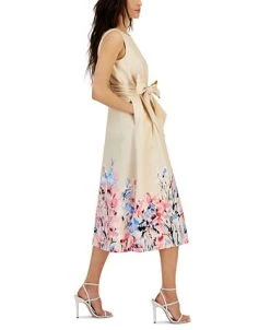Anne Klein Women's Floral-Print Belted Midi Dress -VINCE CAMUTO Shop 23777167 fpx