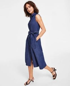 Anne Klein Women's Sleeveless Denim Shirtdress -VINCE CAMUTO Shop 23777273 fpx