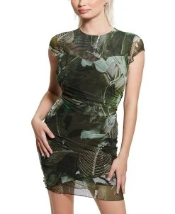 Guess Women's Eco Aida Mesh Short Sleeve Dress