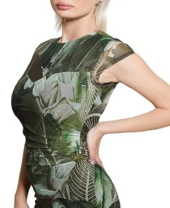 Guess Women's Eco Aida Mesh Short Sleeve Dress 10 Guess Women's Eco Aida Mesh Short Sleeve Dress -VINCE CAMUTO Shop 23806510 fpx