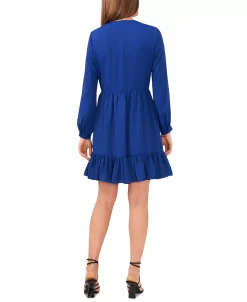 Vince Camuto Women's Ruched Flounce Dress -VINCE CAMUTO Shop 23892255 fpx