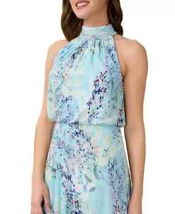 Adrianna Papell Bow-Back Halter Midi Dress -VINCE CAMUTO Shop 23901406 fpx