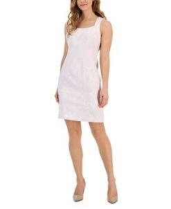 Kasper Women's Jacquard Square-Neck Sleeveless Sheath Dress -VINCE CAMUTO Shop 23942449 fpx