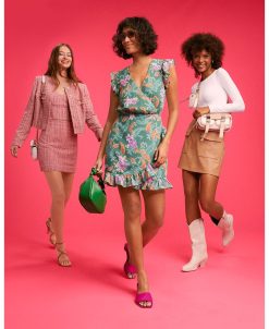 Bar III Women's Printed V-Neck Ruffle Dress, Created For Macy's -VINCE CAMUTO Shop 23974056 fpx