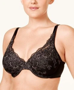 Playtex Love My Curves Side-Smoothing Embroidered Underwire Bra 4513
