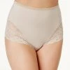 Bali Women's Firm Tummy-Control Lace Trim Microfiber Brief Underwear 2 Pack X054